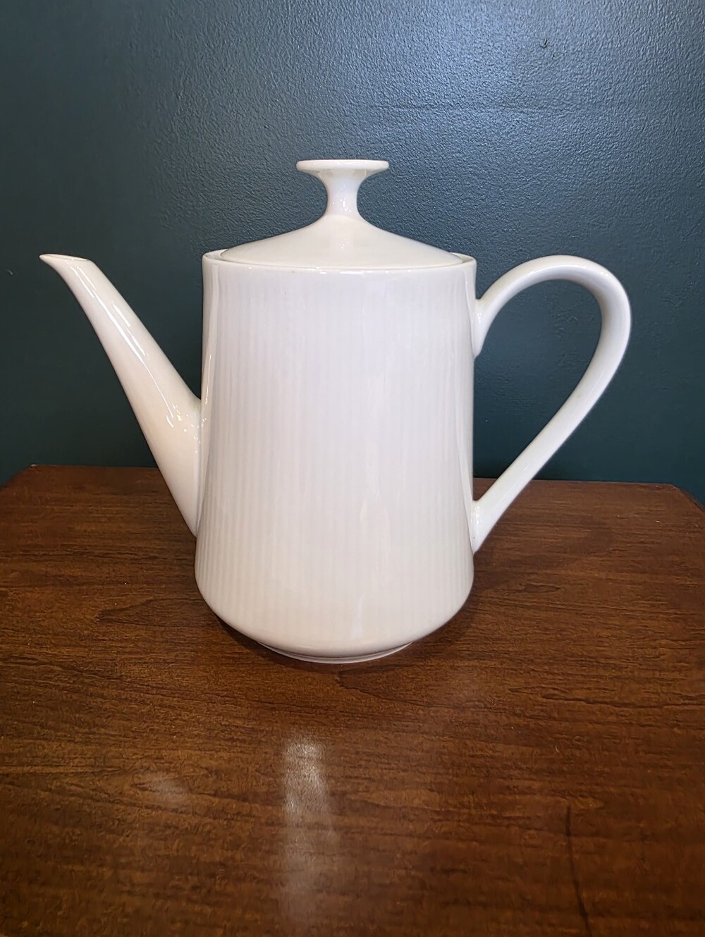 Vintage Mitterteich Bavaria White Porcelain Coffee Tea Pot Germany